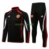 Manchester United Ensemble Vestes d'Entraînement 22-23 Noir Blanc Pour Homme